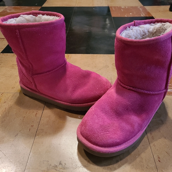 Koolaburra by UGG Pinke suede leather winter boots youth girls size 4 - Picture 7 of 12